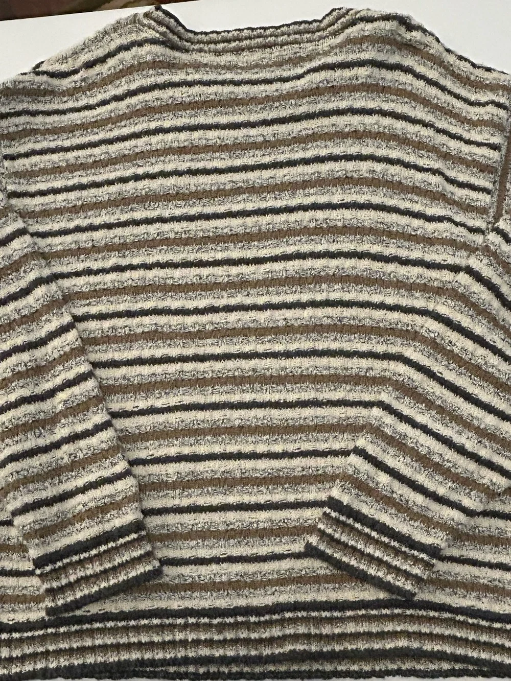 Retro Unisex Tony Lambert Striped Crewneck Knit Sweater SZ L Grandpacore Urban